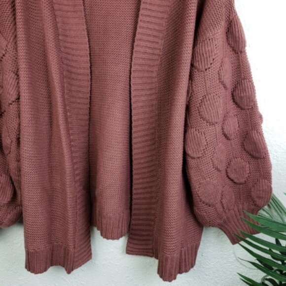 TOBI Shannon Oversized Bohemian Slouchy Chunky Knit Cardigan Balloon Sleeve Boho - Picture 7 of 15
